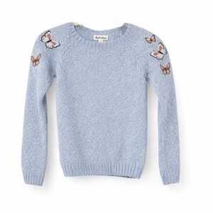 Derek Heart Light Blue Textured Sweater